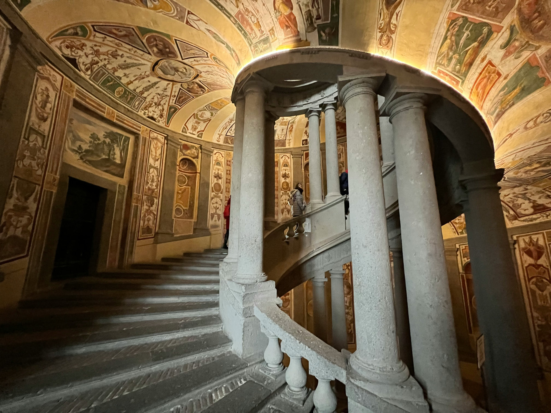 The spiral staircase of Palazzo Farnese