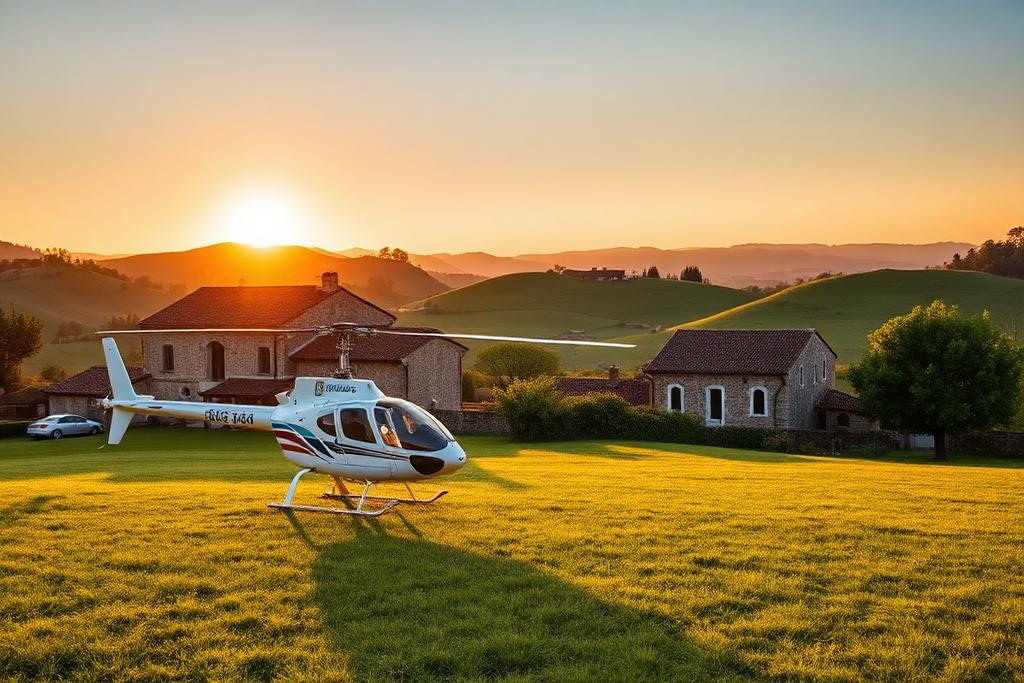 Helicopter on the lawn